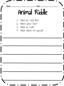 Template- Animal Riddle