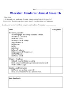 checklistrainforestanimalresearch